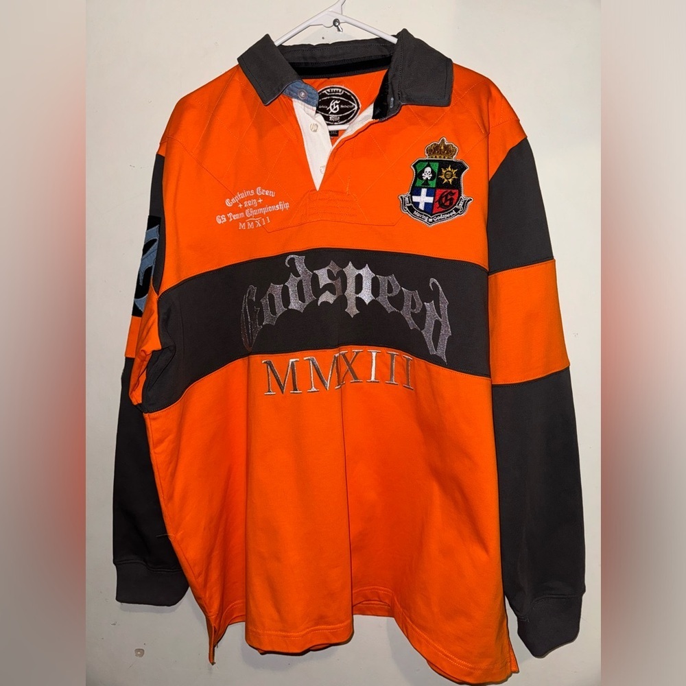 NWOT GodSpeed Sunkist’s Rugby Shirt - Picture 7 of 9